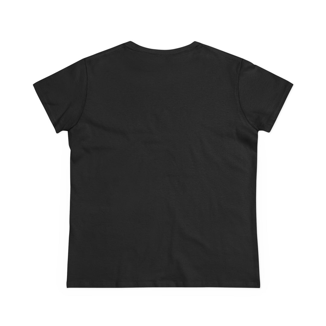 Semi-Fitted Cotton Tee with Minimalist Floral Graphic T-Shirt