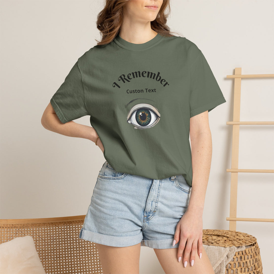 Personalized - Eye Graphic T-Shirt — "I Remember" Memorial Tee