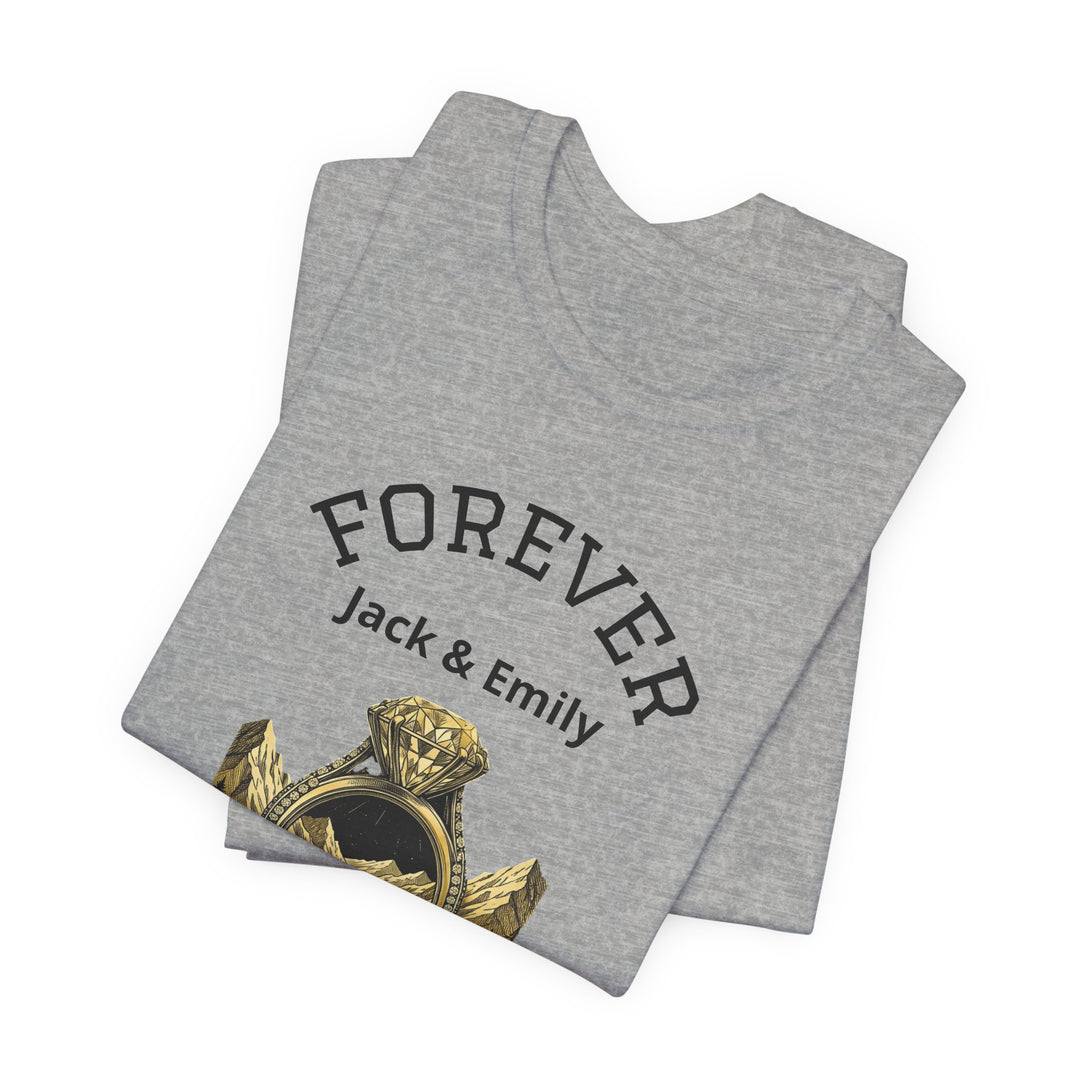 Personalized Forever Shirt, Custom Couple T Shirt, Anniversary Gift, Engagement Gift, Wedding Gift, Road Trip Shirt, Custom Name Tee