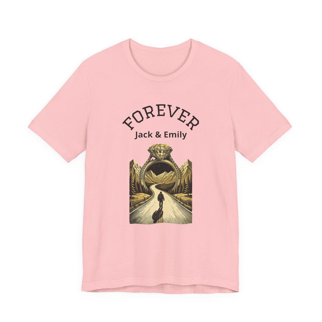 Personalized Forever Shirt, Custom Couple T Shirt, Anniversary Gift, Engagement Gift, Wedding Gift, Road Trip Shirt, Custom Name Tee