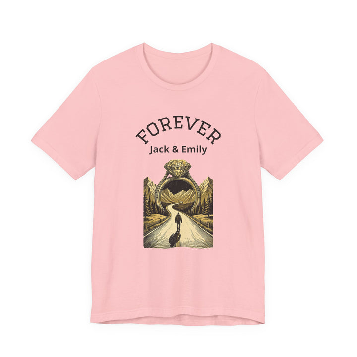 Personalized Forever Shirt, Custom Couple T Shirt, Anniversary Gift, Engagement Gift, Wedding Gift, Road Trip Shirt, Custom Name Tee