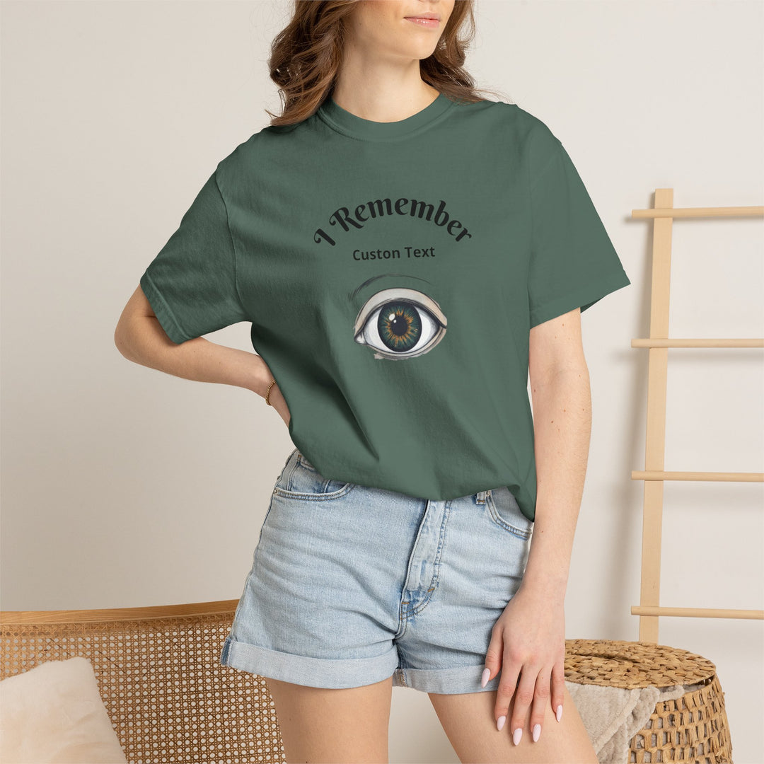 Personalized - Eye Graphic T-Shirt — "I Remember" Memorial Tee