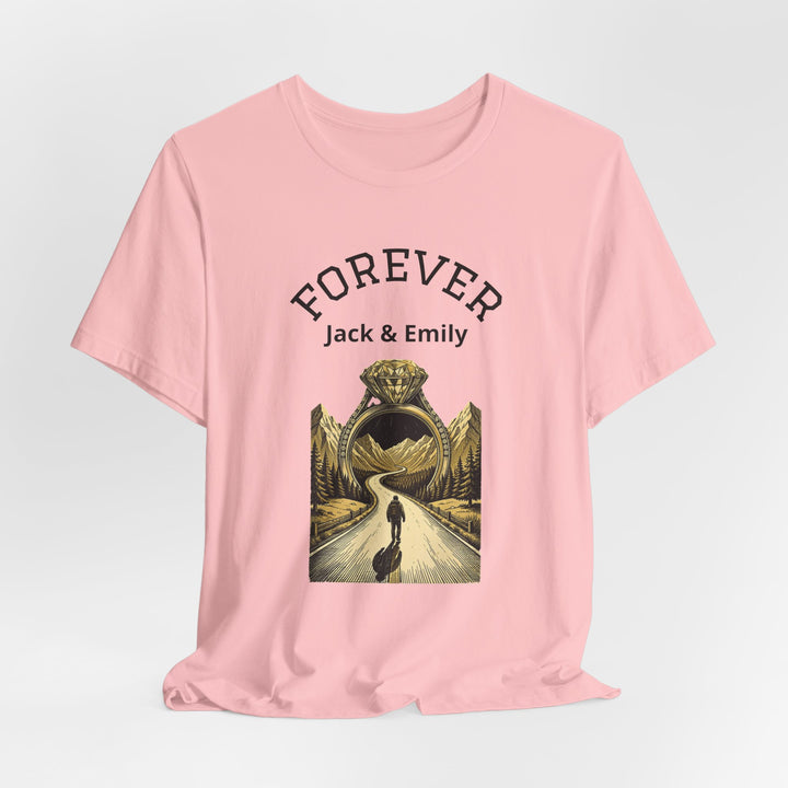 Personalized Forever Shirt, Custom Couple T Shirt, Anniversary Gift, Engagement Gift, Wedding Gift, Road Trip Shirt, Custom Name Tee
