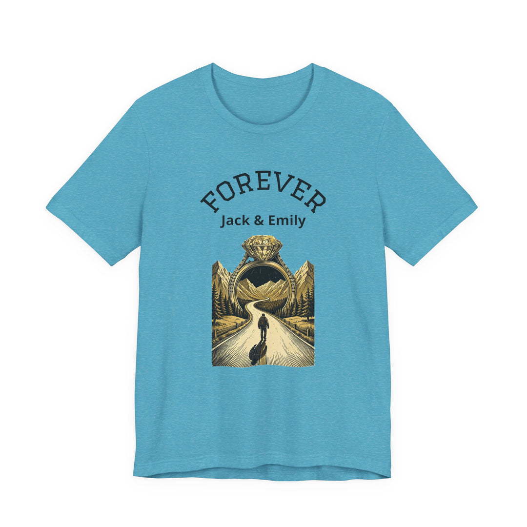 Personalized Forever Shirt, Custom Couple T Shirt, Anniversary Gift, Engagement Gift, Wedding Gift, Road Trip Shirt, Custom Name Tee