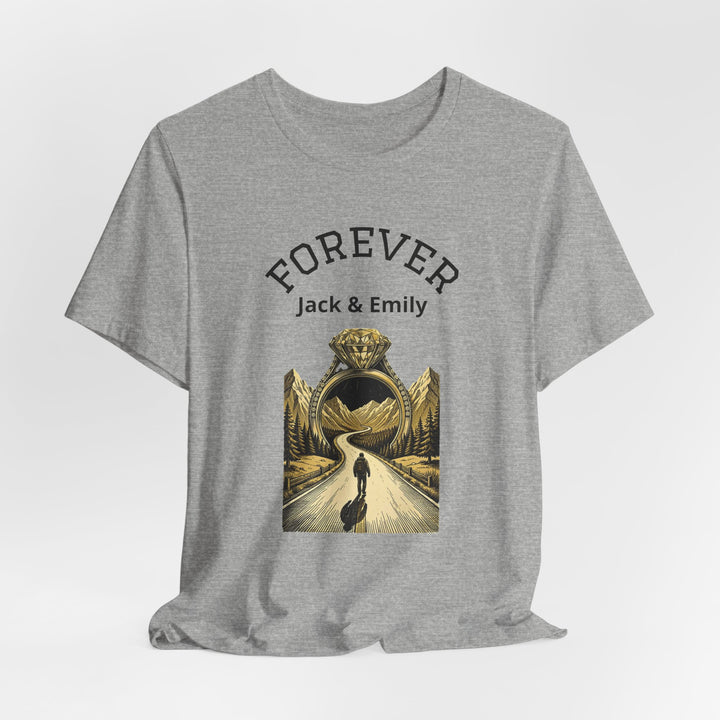 Personalized Forever Shirt, Custom Couple T Shirt, Anniversary Gift, Engagement Gift, Wedding Gift, Road Trip Shirt, Custom Name Tee