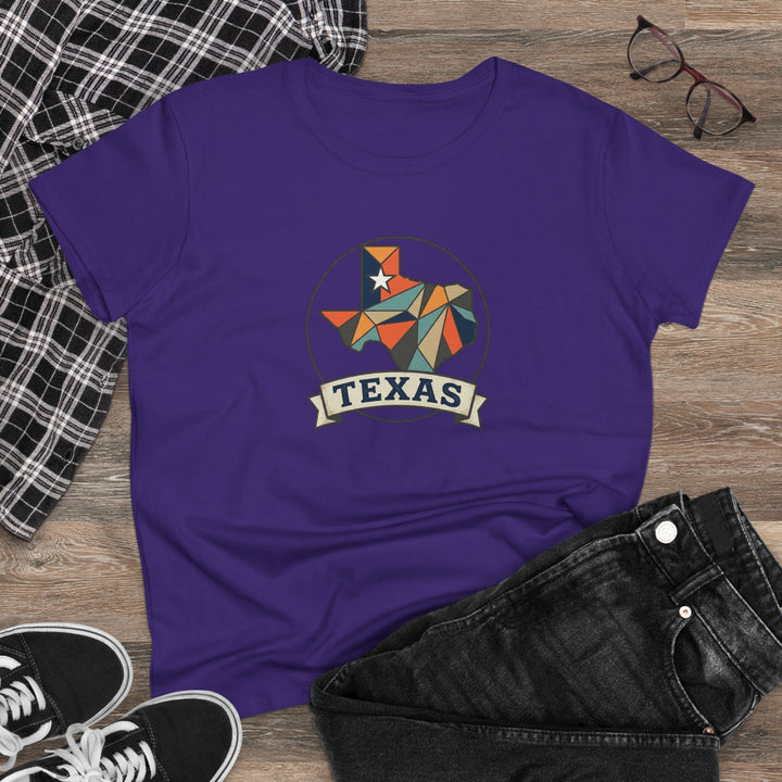 Semi-Fitted Cotton Tee with Minimalist Floral Graphic T-Shirt