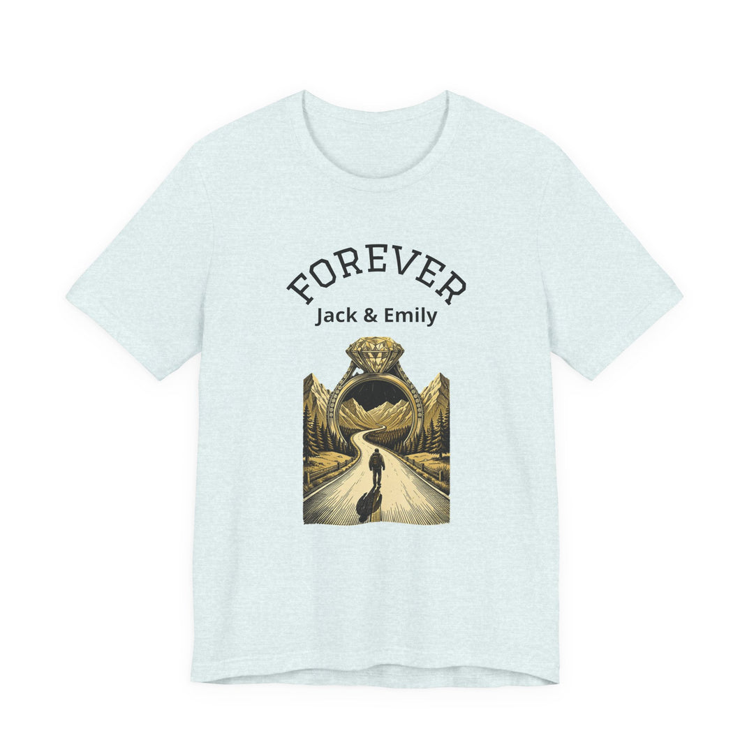 Personalized Forever Shirt, Custom Couple T Shirt, Anniversary Gift, Engagement Gift, Wedding Gift, Road Trip Shirt, Custom Name Tee