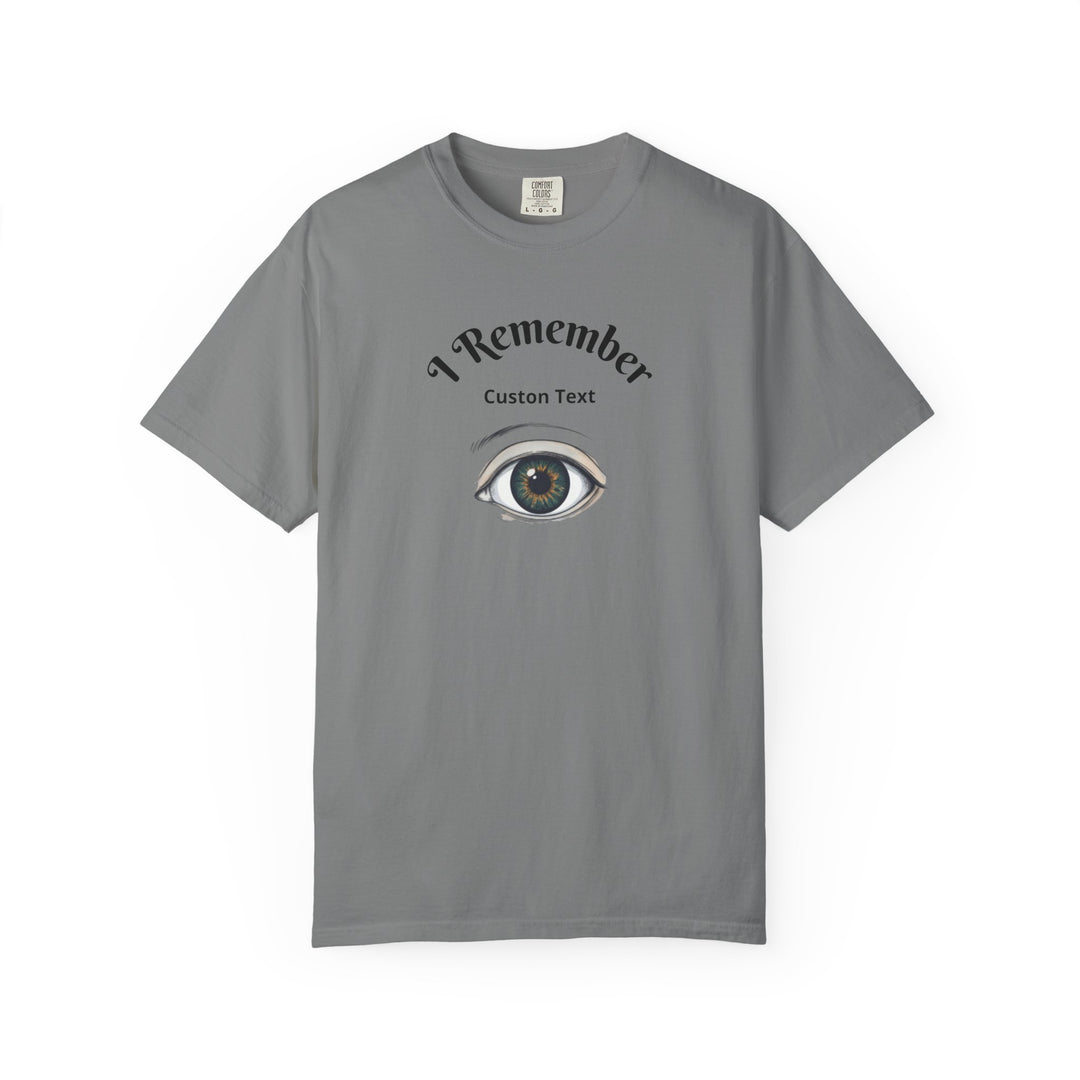 Personalized - Eye Graphic T-Shirt — "I Remember" Memorial Tee