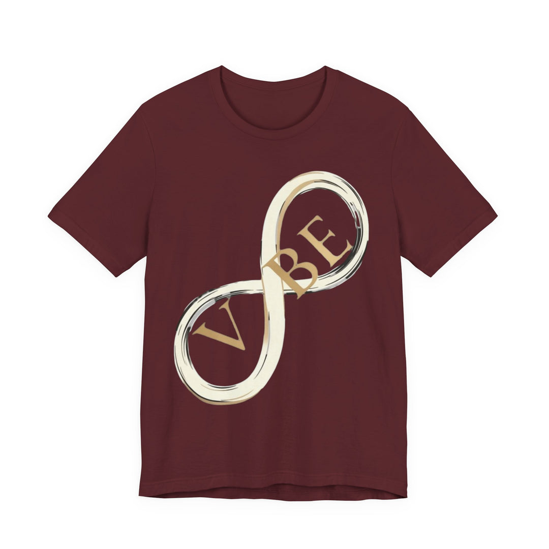 VIBE Infinity Shirt | Minimalist Graphic Tee | Modern Streetwear T-Shirt | Gold Infinity Symbol Shirt | Aesthetic Fashion Tee