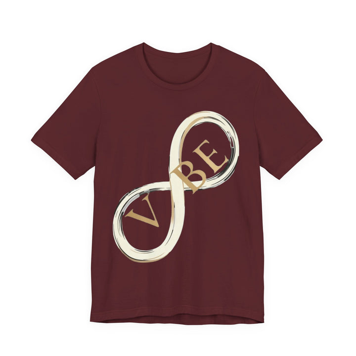 VIBE Infinity Shirt | Minimalist Graphic Tee | Modern Streetwear T-Shirt | Gold Infinity Symbol Shirt | Aesthetic Fashion Tee