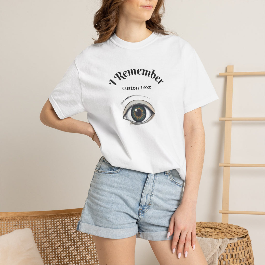 Personalized - Eye Graphic T-Shirt — "I Remember" Memorial Tee