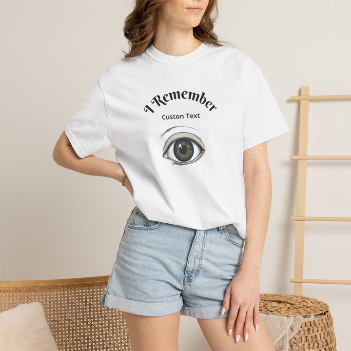 Personalized - Eye Graphic T-Shirt — "I Remember" Memorial Tee