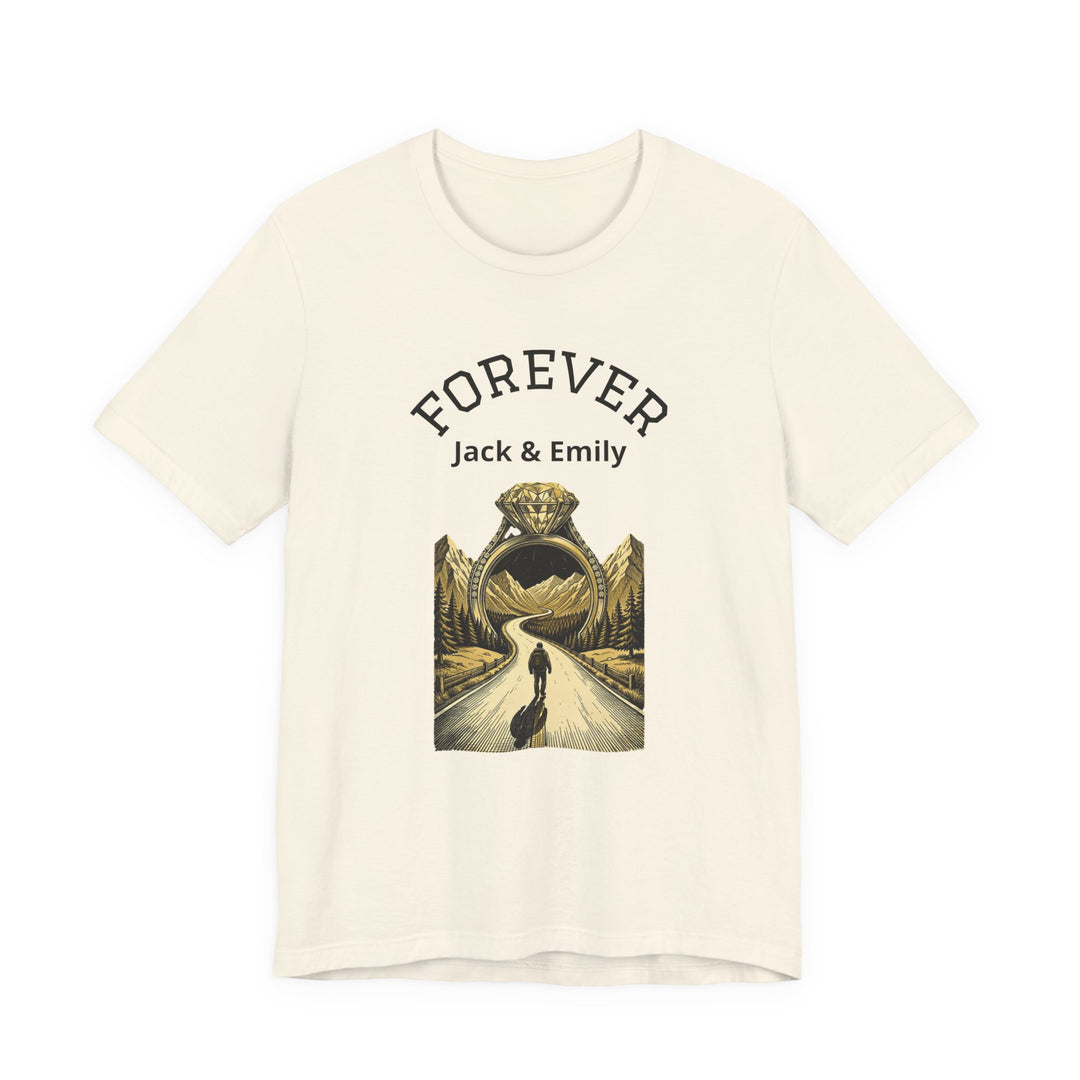 Personalized Forever Shirt, Custom Couple T Shirt, Anniversary Gift, Engagement Gift, Wedding Gift, Road Trip Shirt, Custom Name Tee