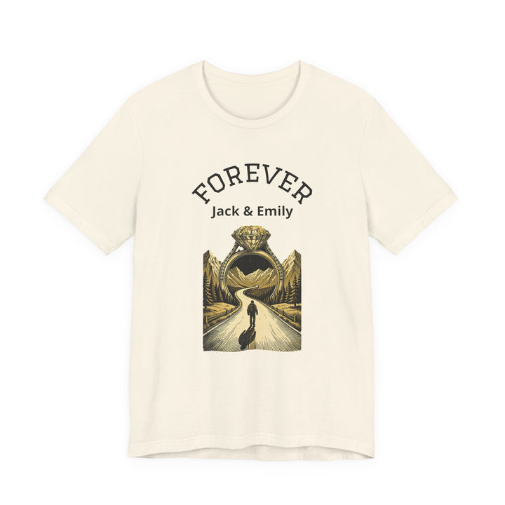 Personalized Forever Shirt, Custom Couple T Shirt, Anniversary Gift, Engagement Gift, Wedding Gift, Road Trip Shirt, Custom Name Tee