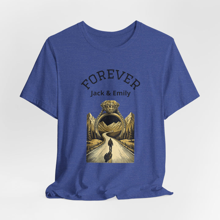Personalized Forever Shirt, Custom Couple T Shirt, Anniversary Gift, Engagement Gift, Wedding Gift, Road Trip Shirt, Custom Name Tee