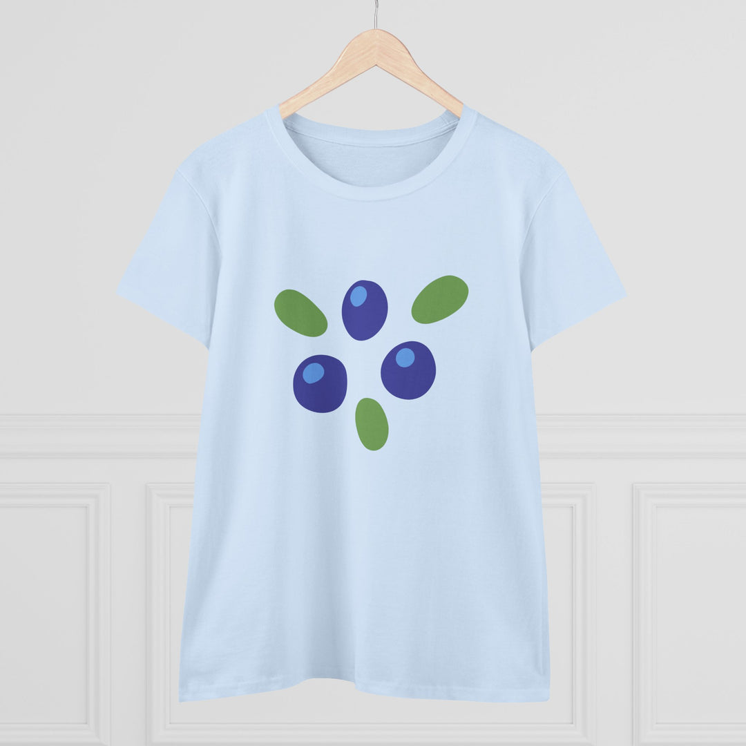 Semi-Fitted Cotton Tee with Minimalist Floral Graphic T-Shirt