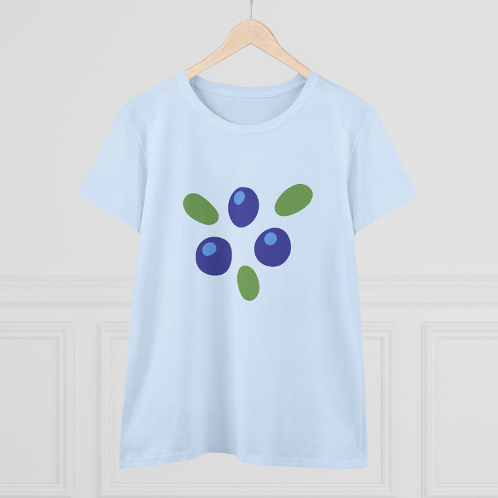 Semi-Fitted Cotton Tee with Minimalist Floral Graphic T-Shirt