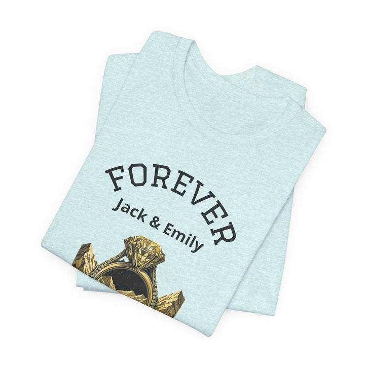 Personalized Forever Shirt, Custom Couple T Shirt, Anniversary Gift, Engagement Gift, Wedding Gift, Road Trip Shirt, Custom Name Tee