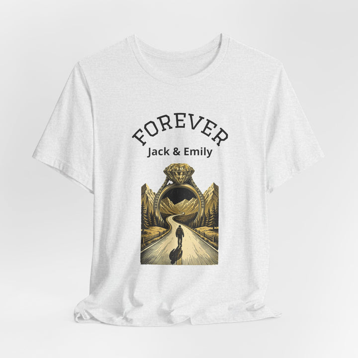 Personalized Forever Shirt, Custom Couple T Shirt, Anniversary Gift, Engagement Gift, Wedding Gift, Road Trip Shirt, Custom Name Tee