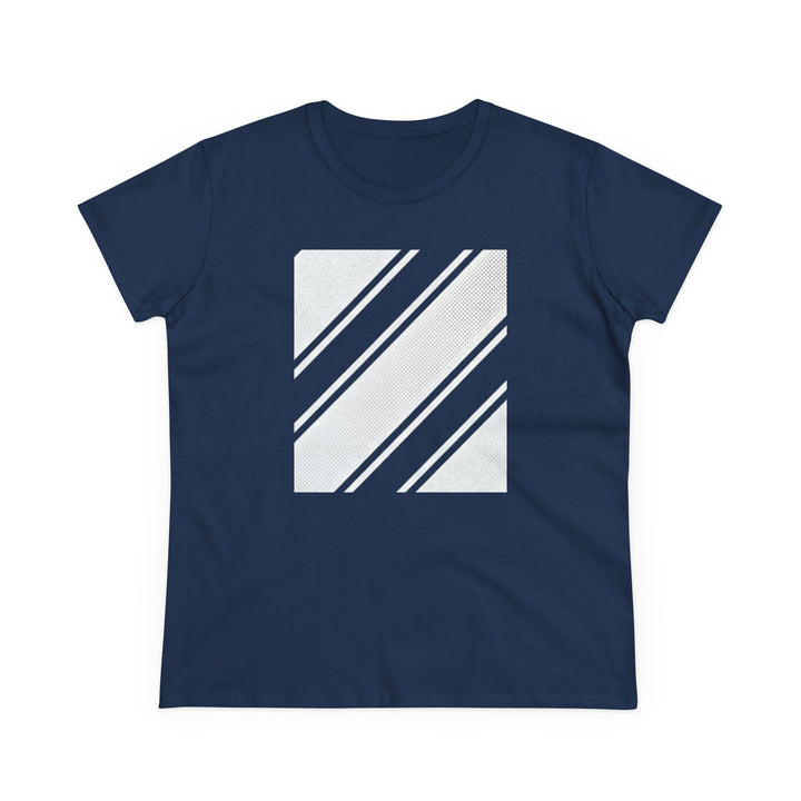Semi-Fitted Cotton Tee with Minimalist Floral Graphic T-Shirt