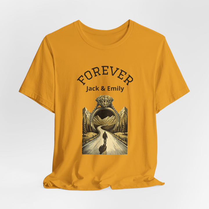 Personalized Forever Shirt, Custom Couple T Shirt, Anniversary Gift, Engagement Gift, Wedding Gift, Road Trip Shirt, Custom Name Tee
