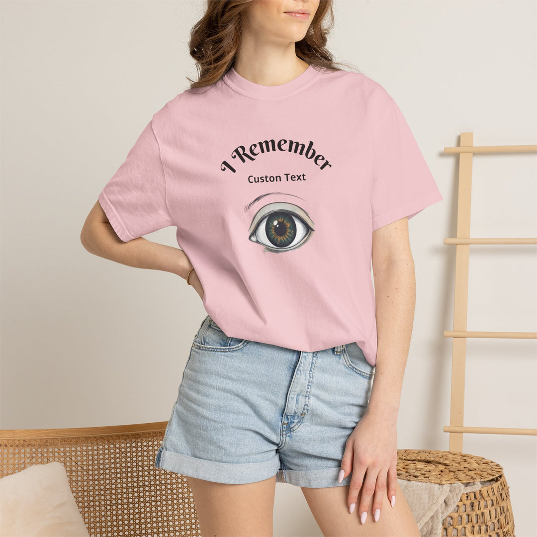 Personalized - Eye Graphic T-Shirt — "I Remember" Memorial Tee