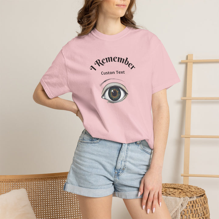 Personalized - Eye Graphic T-Shirt — "I Remember" Memorial Tee