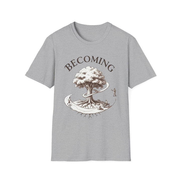 BECOMING Tree of Life Shirt | Personal Growth Tee | Inspirational Nature Shirt | Mindfulness Gift | Botanical Graphic T-Shirt
