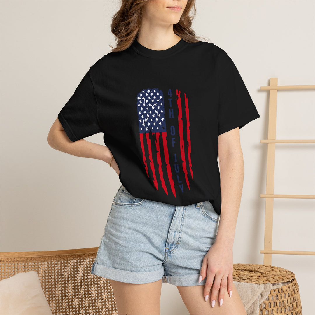 4th of July Distressed Flag T-Shirt