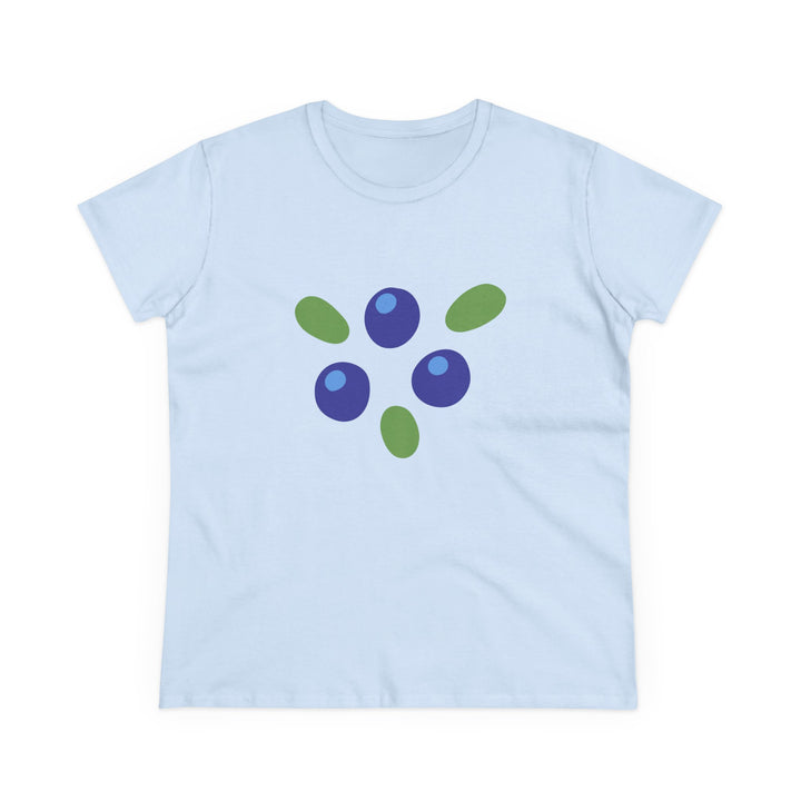 Semi-Fitted Cotton Tee with Minimalist Floral Graphic T-Shirt