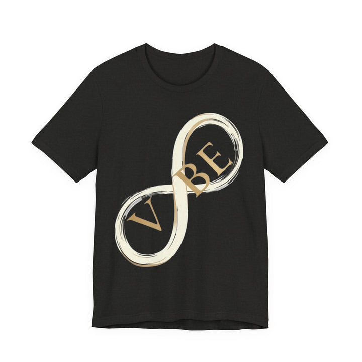 VIBE Infinity Shirt | Minimalist Graphic Tee | Modern Streetwear T-Shirt | Gold Infinity Symbol Shirt | Aesthetic Fashion Tee