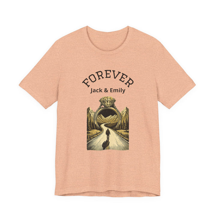 Personalized Forever Shirt, Custom Couple T Shirt, Anniversary Gift, Engagement Gift, Wedding Gift, Road Trip Shirt, Custom Name Tee