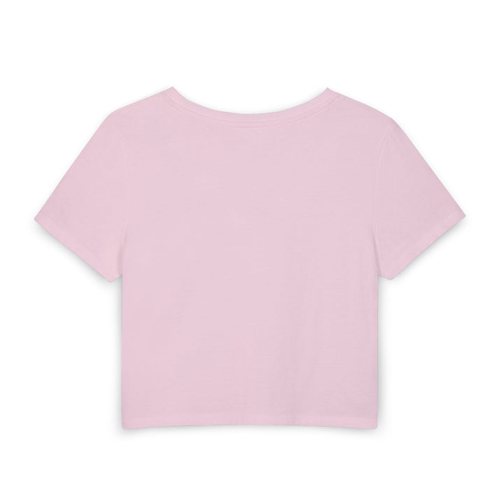 Cropped Botanical Figure Tee with Earth-Tone Illustration