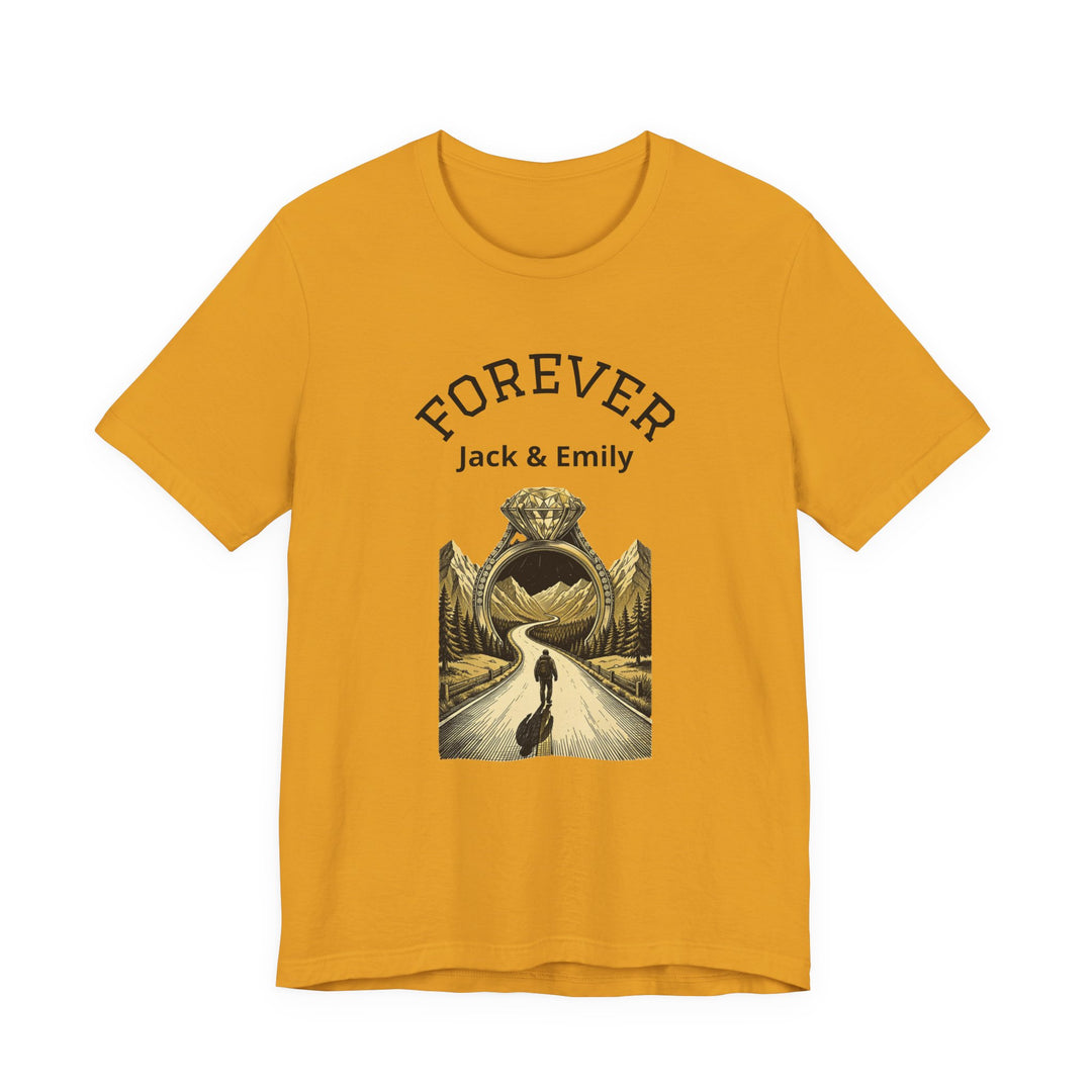 Personalized Forever Shirt, Custom Couple T Shirt, Anniversary Gift, Engagement Gift, Wedding Gift, Road Trip Shirt, Custom Name Tee