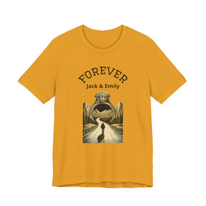 Personalized Forever Shirt, Custom Couple T Shirt, Anniversary Gift, Engagement Gift, Wedding Gift, Road Trip Shirt, Custom Name Tee