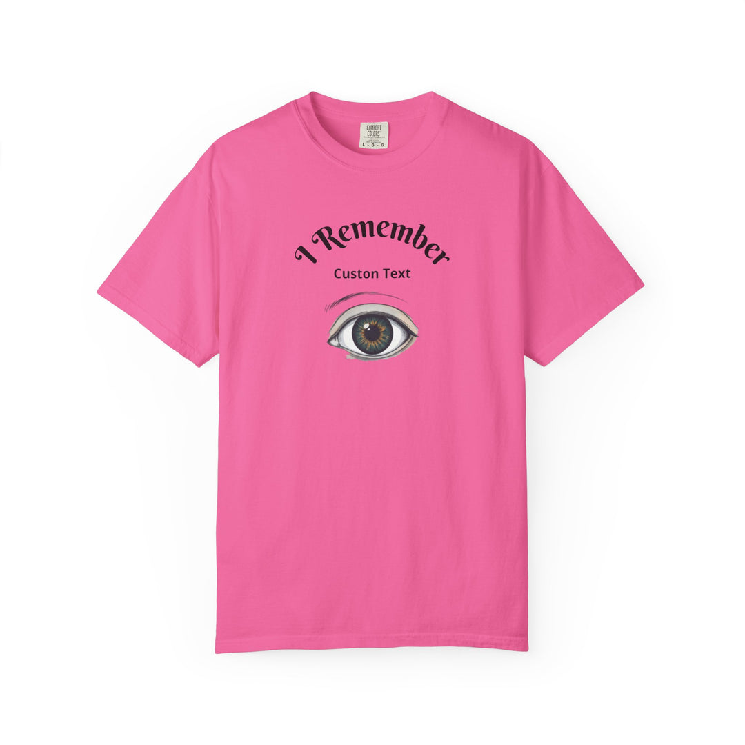 Personalized - Eye Graphic T-Shirt — "I Remember" Memorial Tee