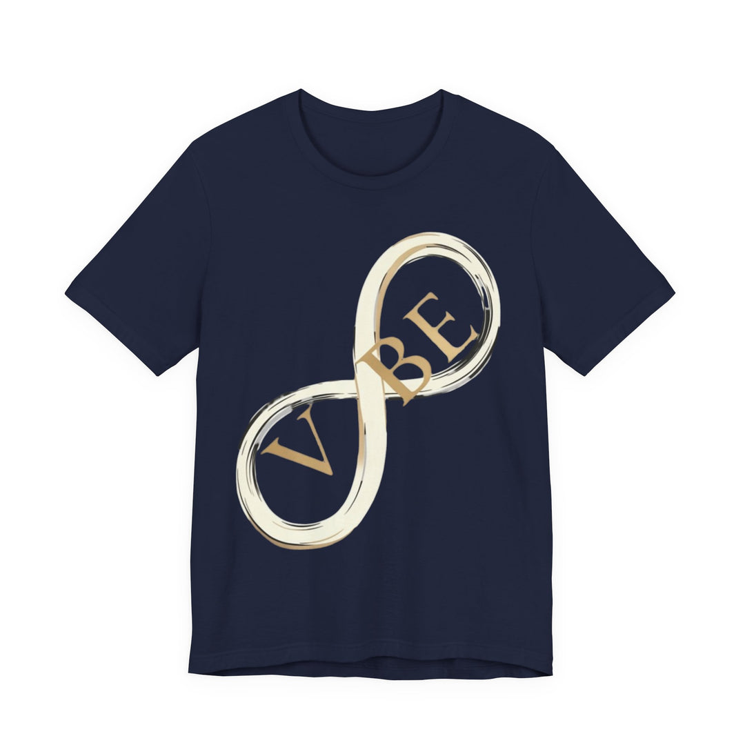VIBE Infinity Shirt | Minimalist Graphic Tee | Modern Streetwear T-Shirt | Gold Infinity Symbol Shirt | Aesthetic Fashion Tee