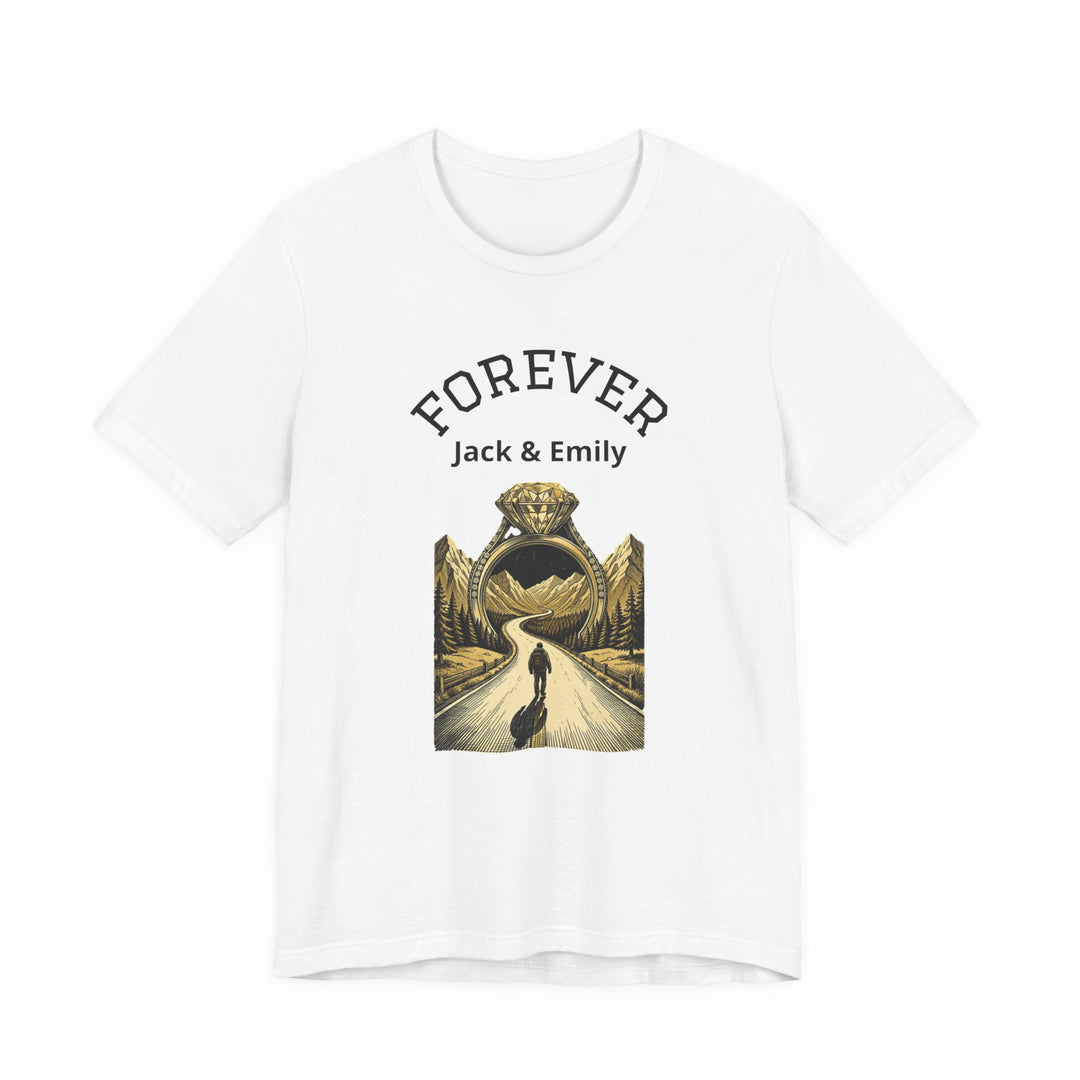 Personalized Forever Shirt, Custom Couple T Shirt, Anniversary Gift, Engagement Gift, Wedding Gift, Road Trip Shirt, Custom Name Tee