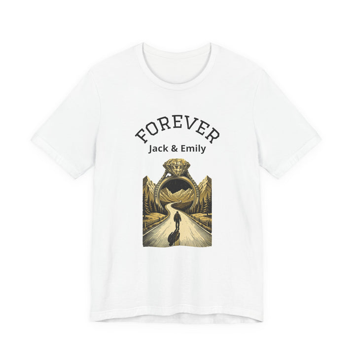 Personalized Forever Shirt, Custom Couple T Shirt, Anniversary Gift, Engagement Gift, Wedding Gift, Road Trip Shirt, Custom Name Tee