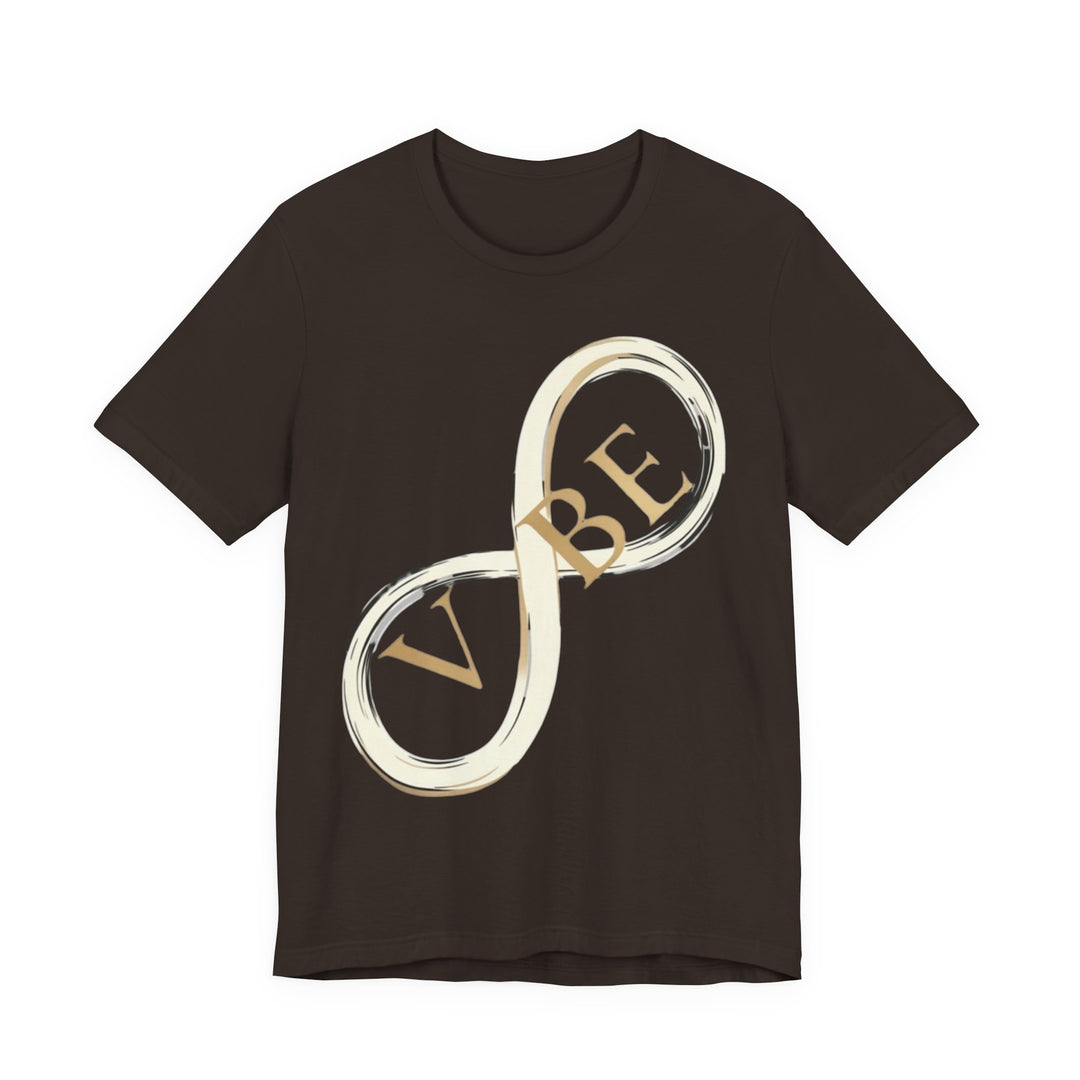 VIBE Infinity Shirt | Minimalist Graphic Tee | Modern Streetwear T-Shirt | Gold Infinity Symbol Shirt | Aesthetic Fashion Tee