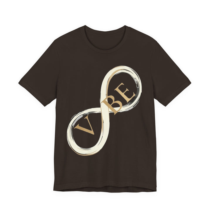 VIBE Infinity Shirt | Minimalist Graphic Tee | Modern Streetwear T-Shirt | Gold Infinity Symbol Shirt | Aesthetic Fashion Tee