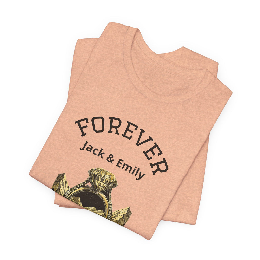 Personalized Forever Shirt, Custom Couple T Shirt, Anniversary Gift, Engagement Gift, Wedding Gift, Road Trip Shirt, Custom Name Tee