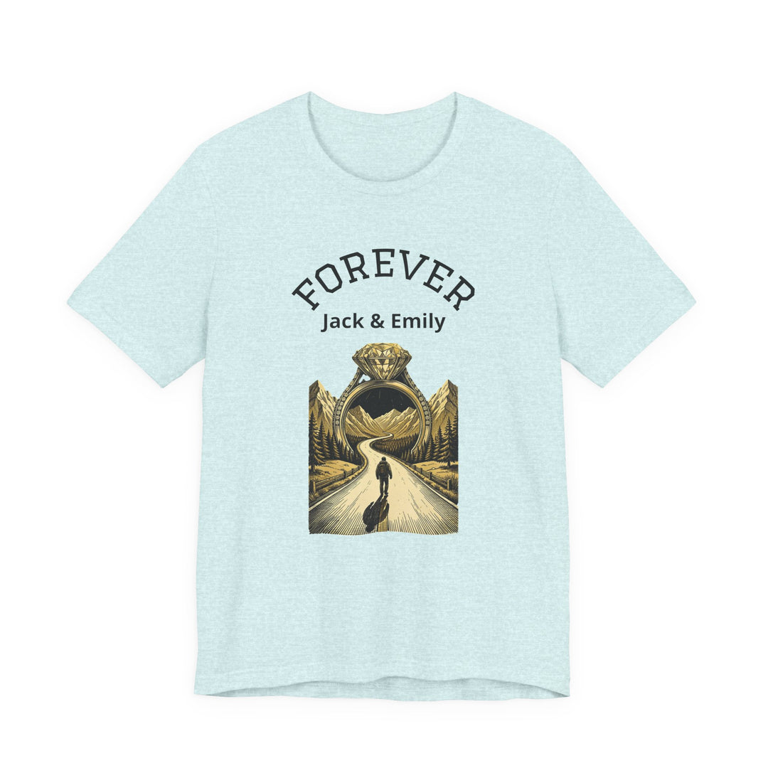 Personalized Forever Shirt, Custom Couple T Shirt, Anniversary Gift, Engagement Gift, Wedding Gift, Road Trip Shirt, Custom Name Tee