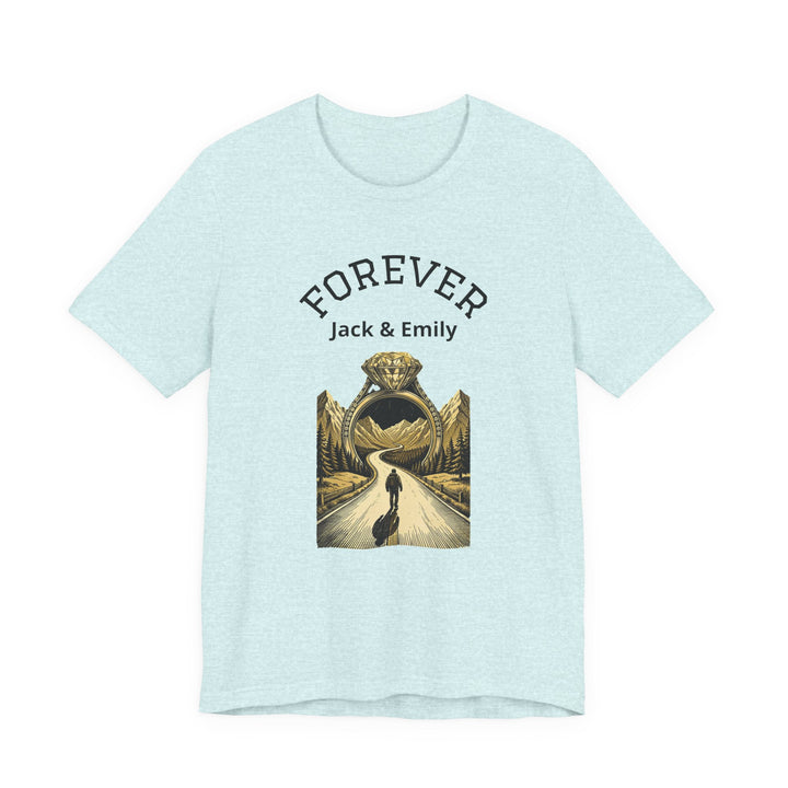 Personalized Forever Shirt, Custom Couple T Shirt, Anniversary Gift, Engagement Gift, Wedding Gift, Road Trip Shirt, Custom Name Tee