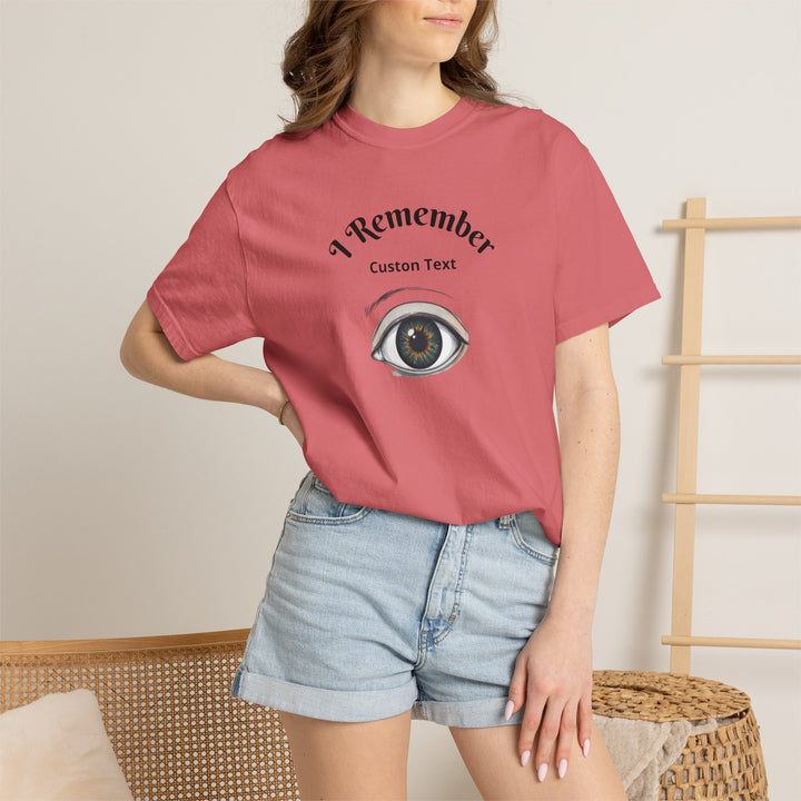 Personalized - Eye Graphic T-Shirt — "I Remember" Memorial Tee