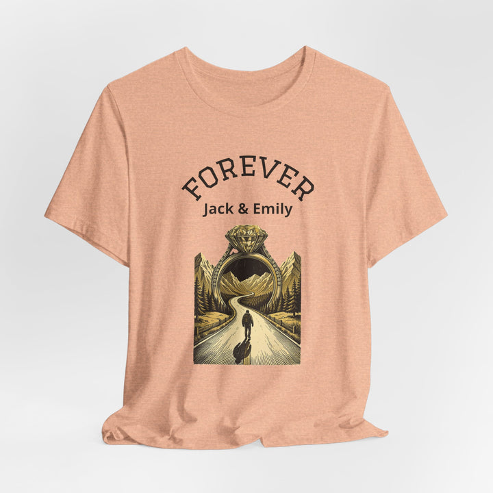 Personalized Forever Shirt, Custom Couple T Shirt, Anniversary Gift, Engagement Gift, Wedding Gift, Road Trip Shirt, Custom Name Tee