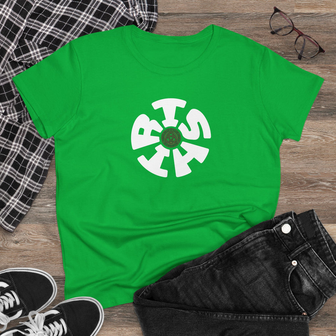 Semi-Fitted Cotton Tee with Minimalist Floral Graphic T-Shirt