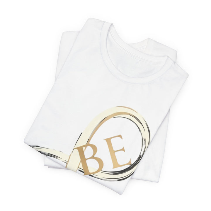 VIBE Infinity Shirt | Minimalist Graphic Tee | Modern Streetwear T-Shirt | Gold Infinity Symbol Shirt | Aesthetic Fashion Tee