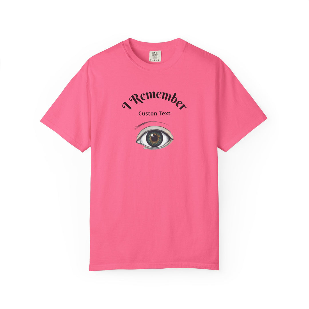Personalized - Eye Graphic T-Shirt — "I Remember" Memorial Tee