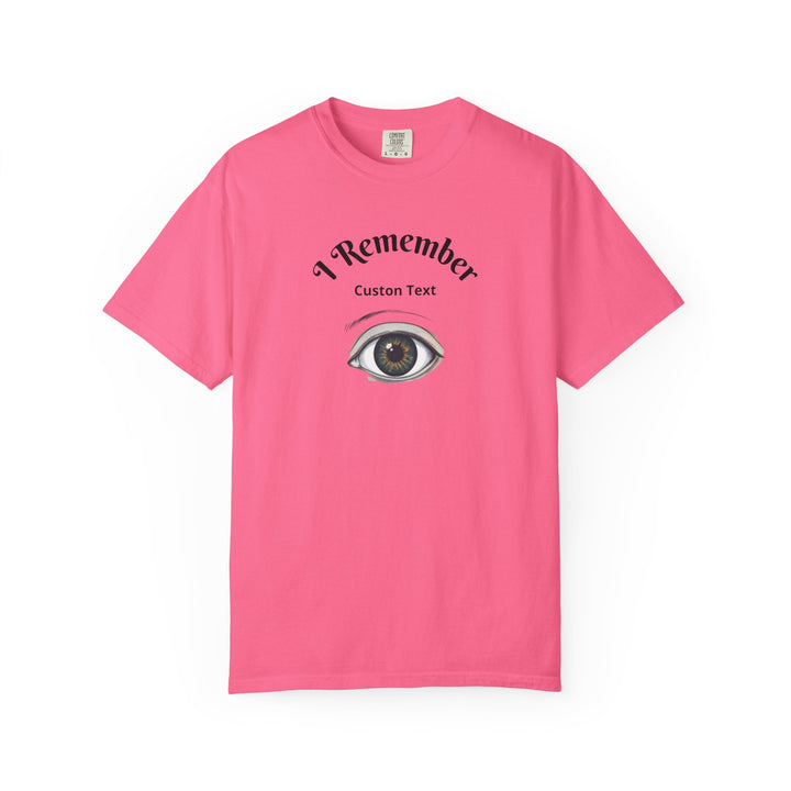 Personalized - Eye Graphic T-Shirt — "I Remember" Memorial Tee
